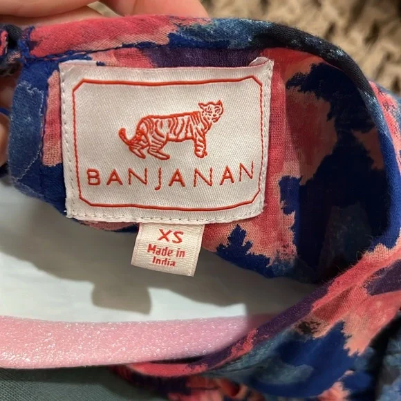 Banjanan Blue and Pink Sleeveless Maxi Sundress - Picture 2 of 3